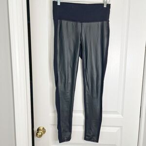 Athleta Faux Leather High Rise Full Length Spandex Athletic Leggings